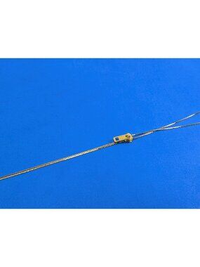 VINTAGE 80's-90'S Gold Tone Adjustable ZIPPER NECKLACE Bolo Lariat